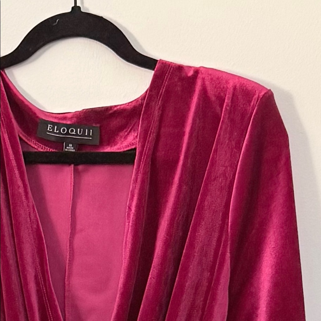 Eloquii Velvet Midi Wrap Dress